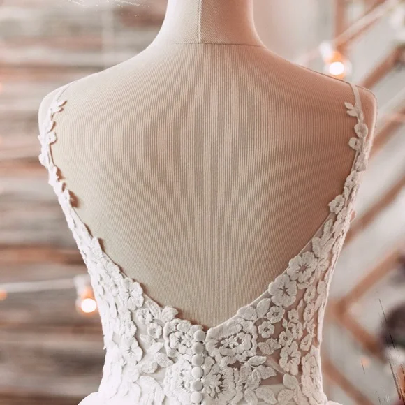 Custom Made Lace top- Light Ivory to off white in color - Picture 6 of 7